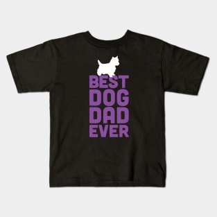 Best Westie Dog Dad Ever - Purple Dog Lover Gift Kids T-Shirt